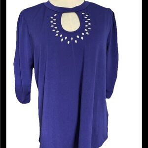 Elegant Purple Women's Top large Louise Paris